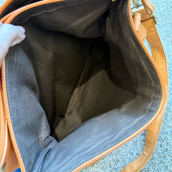 MiLO Genuine Leather RFID Perforated Elena Buckskin Tote Bag Retail $558 - Picture 7 of 13